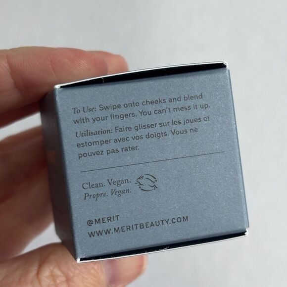 Merit Flush Balm Cream Blush in Cheeky Pink Lightweight Buildable New In Box - Picture 4 of 9